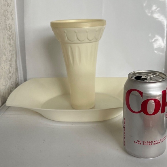 Vintage Tuppercraft Vase Tupperware Florette Flower Arranging Frog 3 Piece 532-2 - Picture 3 of 9